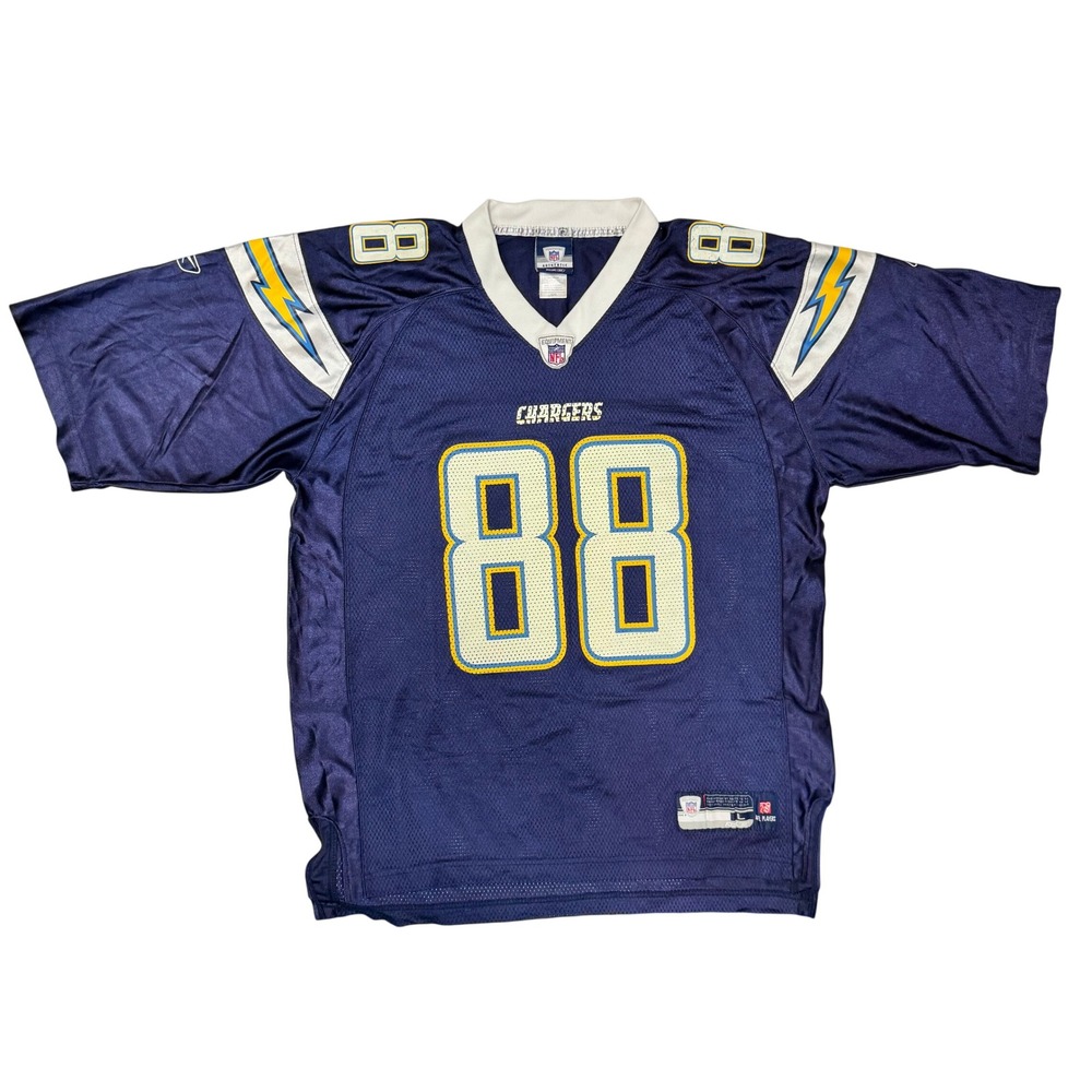Reebok NFL San Diego Chargers Eric Parker 88 Jersey Mens Large Navy Blue